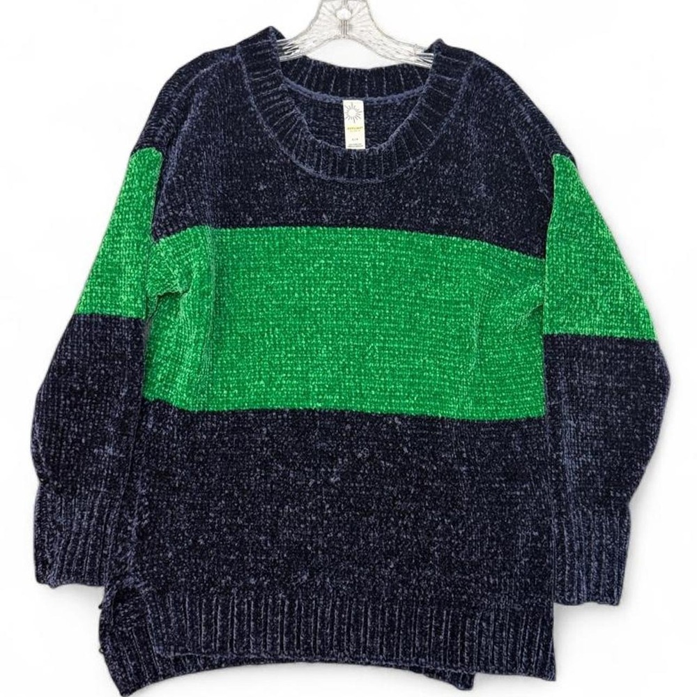 OFFLINE by Aerie Plush Chenille Striped Oversized Knit Sweater Small